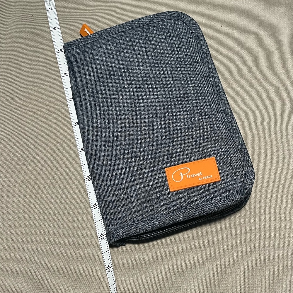 Grey lightweight Travel wallet passport holder